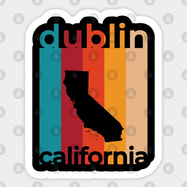 Dublin California Retro Sticker by easytees